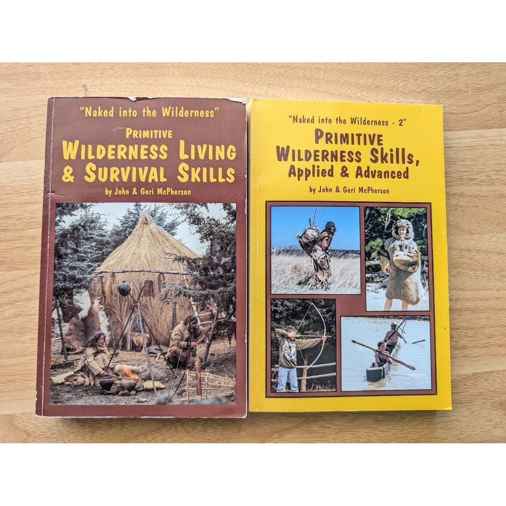 2 Lot Primitive Wilderness Living & Survival Skills John & Geri McPherson Good - Picture 2 of 6